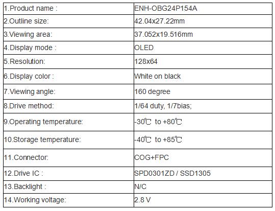 Écran OLED OLED display
