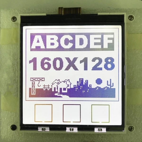 160 x 128 graphique LCD avec icône Touch